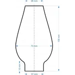 Cylindr k petrolejové lampě 13 cm