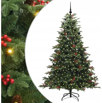 Vánoční stromek Umělý vánoční stromek se stojanem Zelený 210 cm PVC, kov a plast