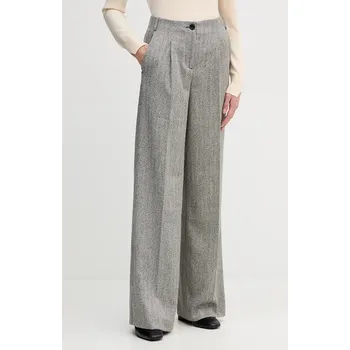 Dámské kalhoty Kalhoty Sisley dámské, černá barva, široké, high waist, 4D12LF07V 99X, vel. 40