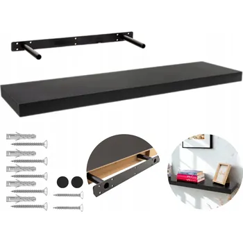 police Samodržící nástěnná police - FS 80x23 Černá