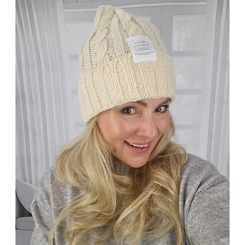 Čepice Agrafka čepice beanie béžová, univerzální velikost