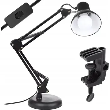 Lampička Rýsovací lampa na stůl, školní lampička E27 s úchytem na desku pro práci a studium
