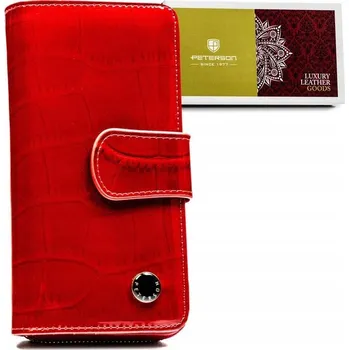 Peterson peněženka z pravé kůže červená - dámská