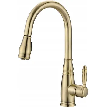 Vodovodní baterie Starodvorsky Gosk baterie dřezová zlatá kartáčovaná