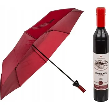 Deštník DEŠTNÍK láhev vína BORDO SKLÁDACÍ deštník