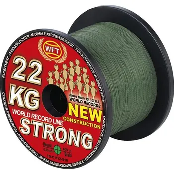 WFT šňůra KG Strong 0.18-0.39mm 600m Průměr-Nosnost: 0.18mm/22kg