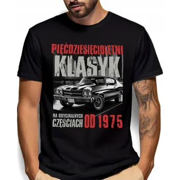 Pánské tričko TRIČKO DÁREK K 30 40 50 60 70 NAROZENINÁM KLASIKA MUSTANG VLASTNÍ ROK 1975