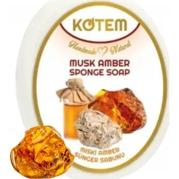 Mýdlo Jantarové mýdlo s HOUBIČKA 2 v 1, 125 g, turecké mýdlo HAMMAM