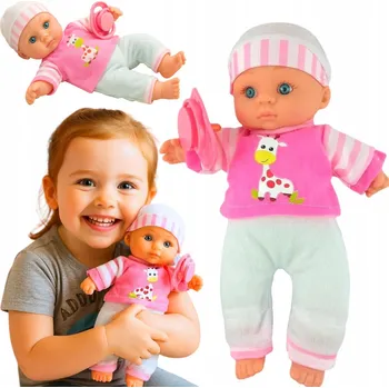 Panenka PANENKA MIMINKO V OBLEČENÍ, PANENKA MIMINKO 25 CM S DUDLÍKEM