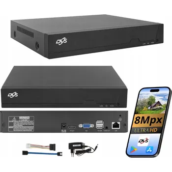 IP kamera SÍŤOVÝ ZÁZNAMNÍK PRO MONITORING AŽ 8 IP KAMER WIFI 8Mpx DVS ONVIF