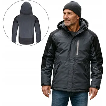 Moto bunda PÁNSKÁ ZATEPLENÁ BUNDA RIP-STOP ODEPÍNACÍ KAPUCE S KAPSY NA ZIP S