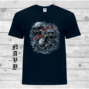 Pánské tričko levne-bavlnene-metal-tricko-potisk-God-Is-My-Judge Barva: Navy - tmavě modrá, velikost: L