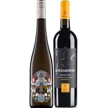 Víno Královský Ryzlink a oceňované bio Primitivo - dárek pro ženu