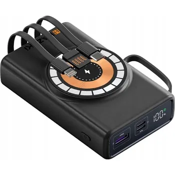 Powerbanka MAGNETICKÁ POWERBANKA MagSafe 20000mAh HAZAKI 22,5W RYCHLÉ NABÍJENÍ VESTAVĚNÉ KABELY
