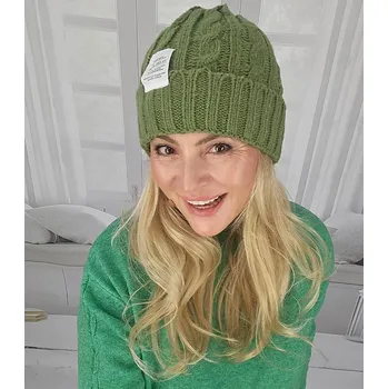 Čepice Agrafka čepice beanie zelená, univerzální velikost