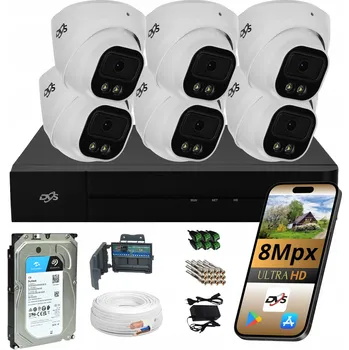 Bezpečnostní kamera Sada pro monitoring DVS VENKOVNÍ SADA 6 ANALOGOVÝCH KAMER DVS MONITORING