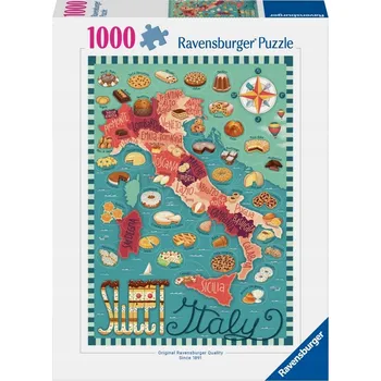 Puzzle RAVENSBURGER 1000 dílků Mapa italských sladkostí (PUZZLE)