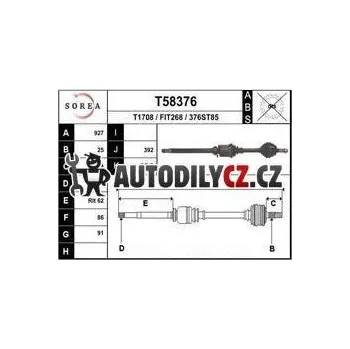 Poloosa kola Hnací hřídel SOREA, PO T58376
