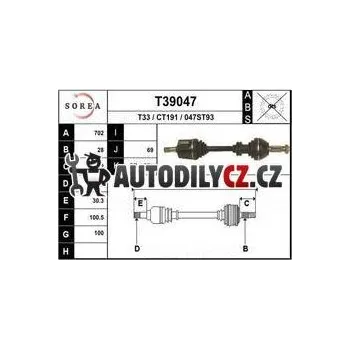Poloosa kola Hnací hřídel SOREA, PO T39047