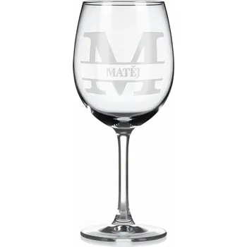 Sklenice Vínová sklenka s gravírovaným jménem – Matěj