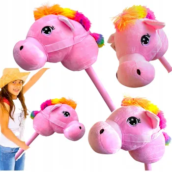 Hobby horsing HOBBY HORSE JEDNOROŽEC NA TYČI HLAVA KONĚ ZVUK KONÍK S HŘÍVOU ŘEHTÁNÍ