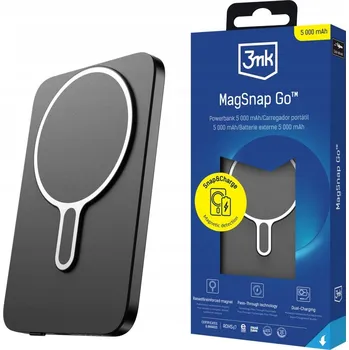 Powerbanka Indukční powerbanka 3MK MagSnap Go 5000mAh 20W Šedá