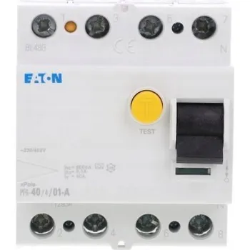 Proudový chránič PF6-40/4/01-A Proudový chránič 6kA 40A 4P 100mA typ A EATON