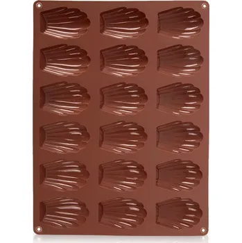 Forma na pečení Orion Silikonová forma na madeleinky muschel, hnědá 32 × 24,5 × 2 cm