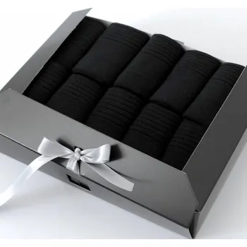 Pánské ponožky KNITVA Dárkové balení pánských ponožek KAREL tmavá modrá - 10 párů modrá tmavá 45