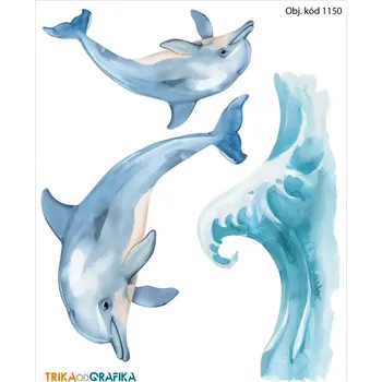 Textilie k potisku Delfín – nažehlovačka 14x11cm
