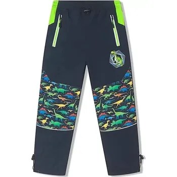 Chlapecké kalhoty Chlapecké šusťákové kalhoty zateplené Kugo BU620 tmavě modré