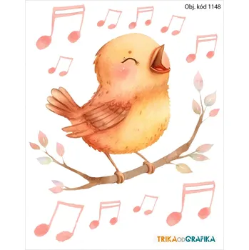 Textilie k potisku Ptáček – nažehlovačka 14x11cm