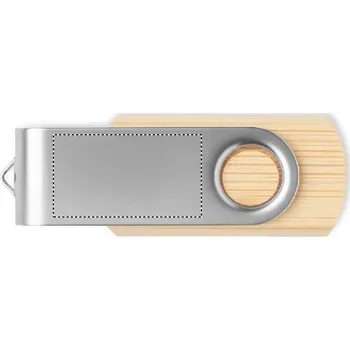 USB flash disk Bambus. flashdisk USB 4GB 5 BACK, 14x25mm Tamponový tisk, 1 barva