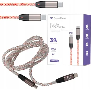 Datový kabel Kabel Encore Energy USB-C - USB-C 1 m vícebarevný