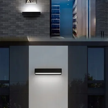 Venkovní osvětlení 1 KS LED Fasádní Svítidlo Nástěnné Bílé Studené Pro Venkovní Nástěnné Světlo IP65 20cm