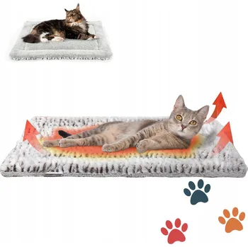 Pelíšek pro psa TEPLÁ VRSTVENÁ TERMOPODLOŽKA PELÍŠEK PRO PSA KOČKU 70x46 CM šedá