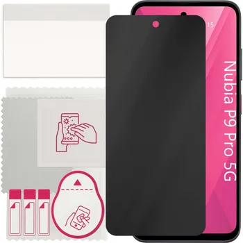 Pouzdro na mobilní telefon Hybridní Sklo s filtrem soukromí pro Nubia P9 Pro 5G, PRIVACY