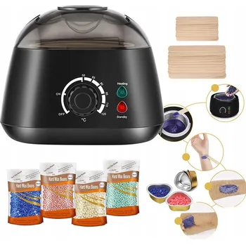 Přípravek na depilaci a epilaci SADA PRO DEPILACI: OHŘÍVAČ + 400g TVRDÝ VOSK V GRANULÍCH + ŠPACHTLE