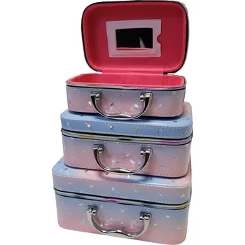 Kosmetická taška Extralink Lifestyle Kosmetická Taška Dámská Organizér Kufřík na Kosmetiku 3v1 2