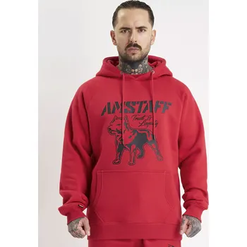 Pánská mikina Pánská Mikina Amstaff Logo 2.0 Hoodie red/black velikost: 4XL