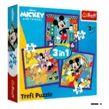 Puzzle PUZZLE 3V1 MIKI A JEHO VESELÁ PARTA TREFL