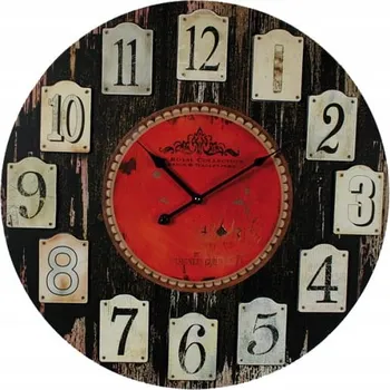Hodiny HODINY ROYAL RETRO DŘEVĚNÉ VELKÉ 60 CM DŘEVO DESKA