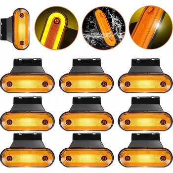 Přídavný světlomet 10 KS OBRYSOVÉ SVĚTLO LED ORANŽOVÁ