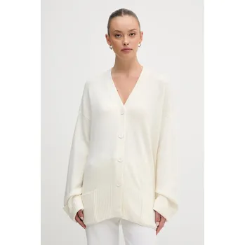 Dámský svetr Kardigan s příměsí vlny United Colors of Benetton 126WD604Z béžová 01X, vel. M