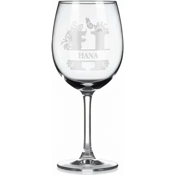 Sklenice Vínová sklenka s gravírovaným jménem – HANA II