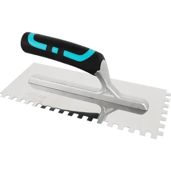 Zednické hladítko Bihui Nerez zubové hladítko s protiskluznou rukojetí, 280x120mm Rozměr zubu: 6x6mm