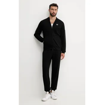 Bavlněná tepláková souprava EA7 Emporio Armani pánská, černá barva, AF13512.7M000907 99X, vel. L