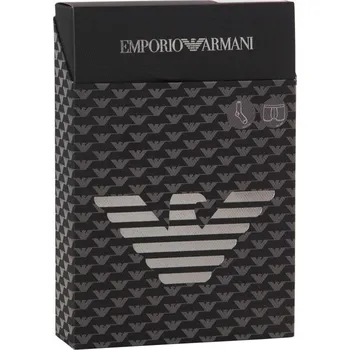 Boxerky Emporio Armani 112007 4F514 Pánský set - ponožky, boxerky - černý/červený L