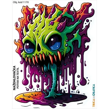 Textilie k potisku Zelená příšera – nažehlovačka 14x11cm