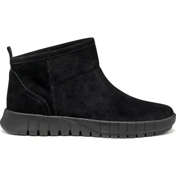 Dámské kozačky Semišové boty Geox D FLEXTRIDE dámské, černá barva, na plochém podpatku, D569AA 00022 C9999 D569AA.00022.C9999 99X, EUR 39